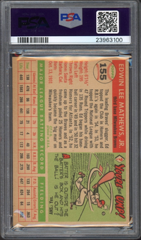 1955 Topps #155 Ed Mathews PSA MINT 9