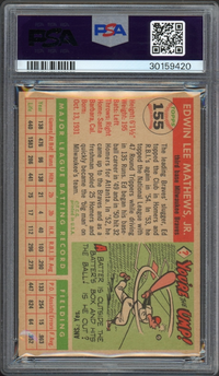 1955 Topps #155 Ed Mathews PSA NM-MT 8