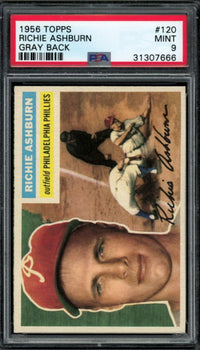 1956 Topps Gray Back #120 Richie Ashburn PSA 9