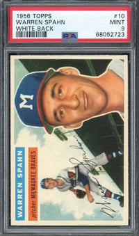 1956 Topps #10 Warren Spahn PSA 9