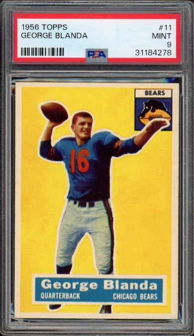 1956 Topps #11 George Blanda PSA MINT 9