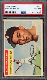 1956 Topps #292 Luis Aparicio ROOKIE PSA NM-MT 8