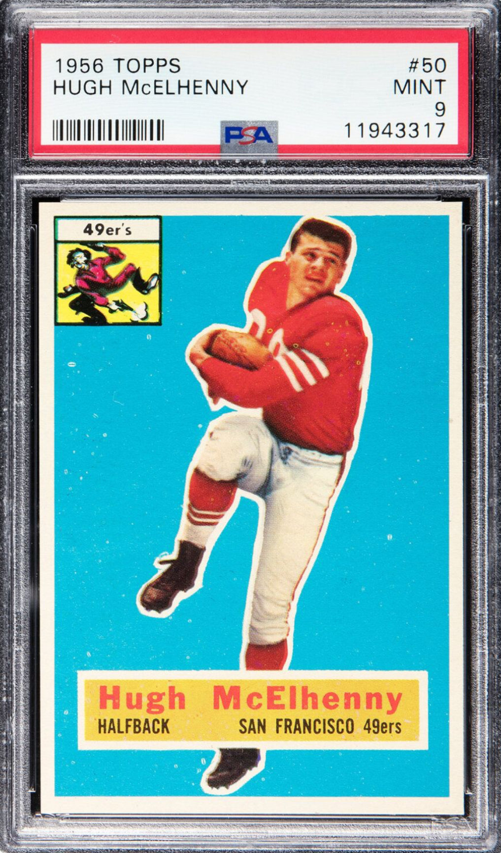 1956 Topps #50 Hugh McElhenny PSA 9