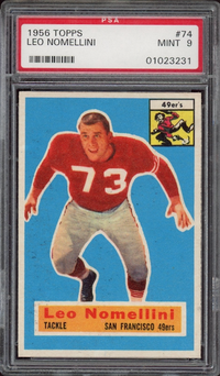 1956 Topps #74 Leo Nomellini PSA MINT 9