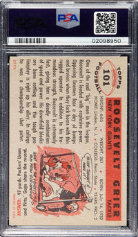 1956 Topps #101 Roosevelt Grier ROOKIE PSA MINT 9
