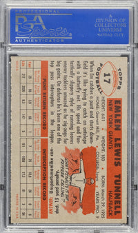 1956 Topps #17 Emlen Tunnell PSA 8