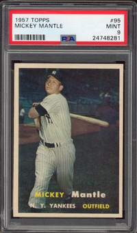 1957 Topps #95 Mickey Mantle PSA MINT 9