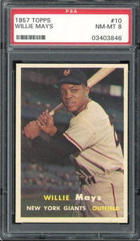 1957 Topps #10 Willie Mays PSA 8