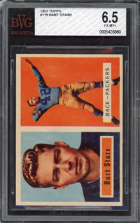 1957 Topps #119 Bart Starr ROOKIE BVG EX-MT 6.5