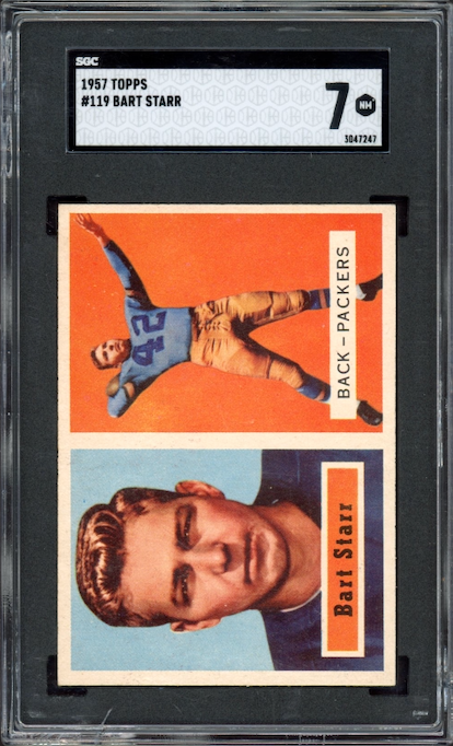 1957 Topps #119 Bart Starr ROOKIE SGC NM 7
