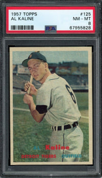 1957 Topps #125 Al Kaline PSA 8