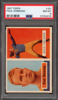 1957 Topps #151 Paul Hornung ROOKIE PSA NM-MT 8