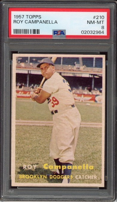 1957 Topps #210 Roy Campanella PSA NM-MT 8