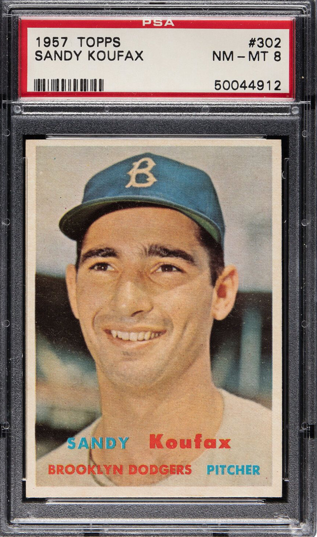 1957 Topps #302 Sandy Koufax PSA 8