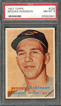 1957 Topps #328 Brooks Robinson PSA 8