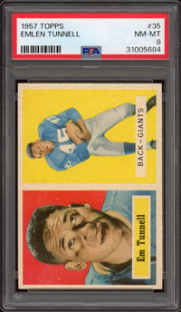 1957 Topps #35 Emlen Tunnell PSA NM-MT 8