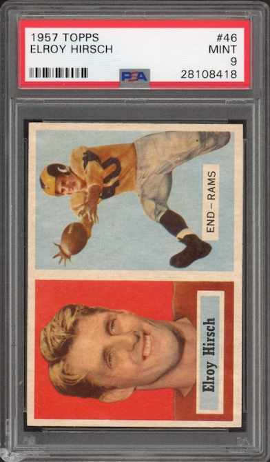 1957 Topps #46 Elroy Hirsch PSA MINT 9