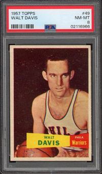 1957 Topps #49 Walt Davis ROOKIE PSA NM-MT 8