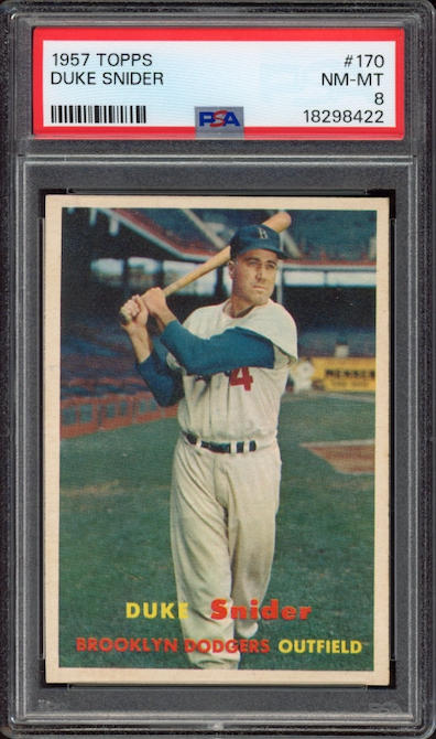 1957 Topps #170 Duke Snider PSA NM-MT 8
