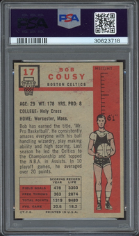 1957 Topps #17 Bob Cousy ROOKIE PSA NM-MT 8
