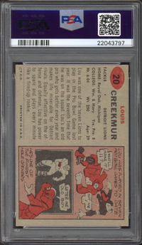 1957 Topps #20 Lou Creekmur PSA NM-MT 8