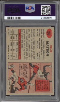 1957 Topps #26 Ollie Matson PSA NM-MT 8