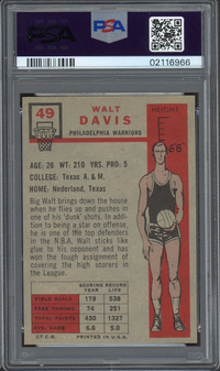 1957 Topps #49 Walt Davis ROOKIE PSA NM-MT 8