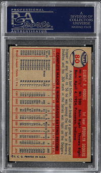 1957 Topps #90 Gil Hodges PSA 8
