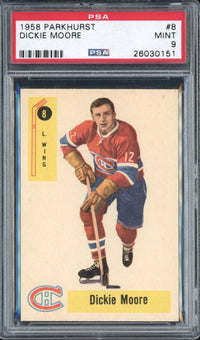 1958 Parkhurst #8 Dickie Moore PSA 9