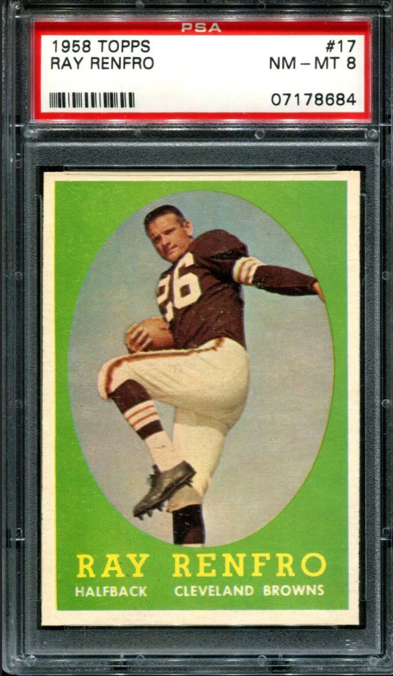 1958 Topps #17 Ray Renfro PSA 8