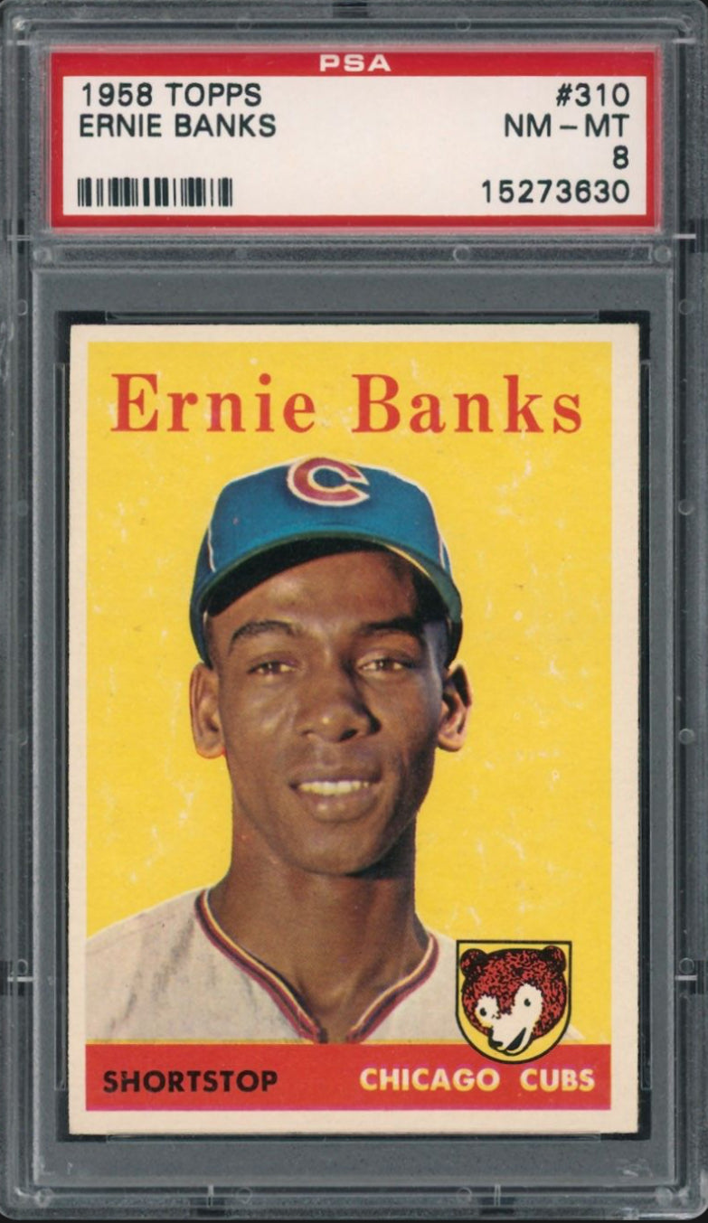 1958 Topps #310 Ernie Banks PSA NM-MT 8