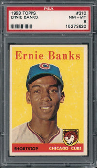 1958 Topps #310 Ernie Banks PSA NM-MT 8
