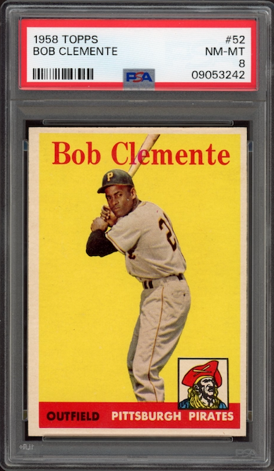 1958 Topps #52 Bob (Roberto) Clemente PSA NM-MT 8