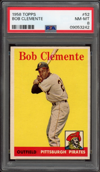 1958 Topps #52 Bob (Roberto) Clemente PSA NM-MT 8