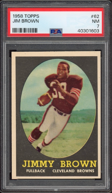 1958 Topps #62 Jim Brown ROOKIE PSA NM 7