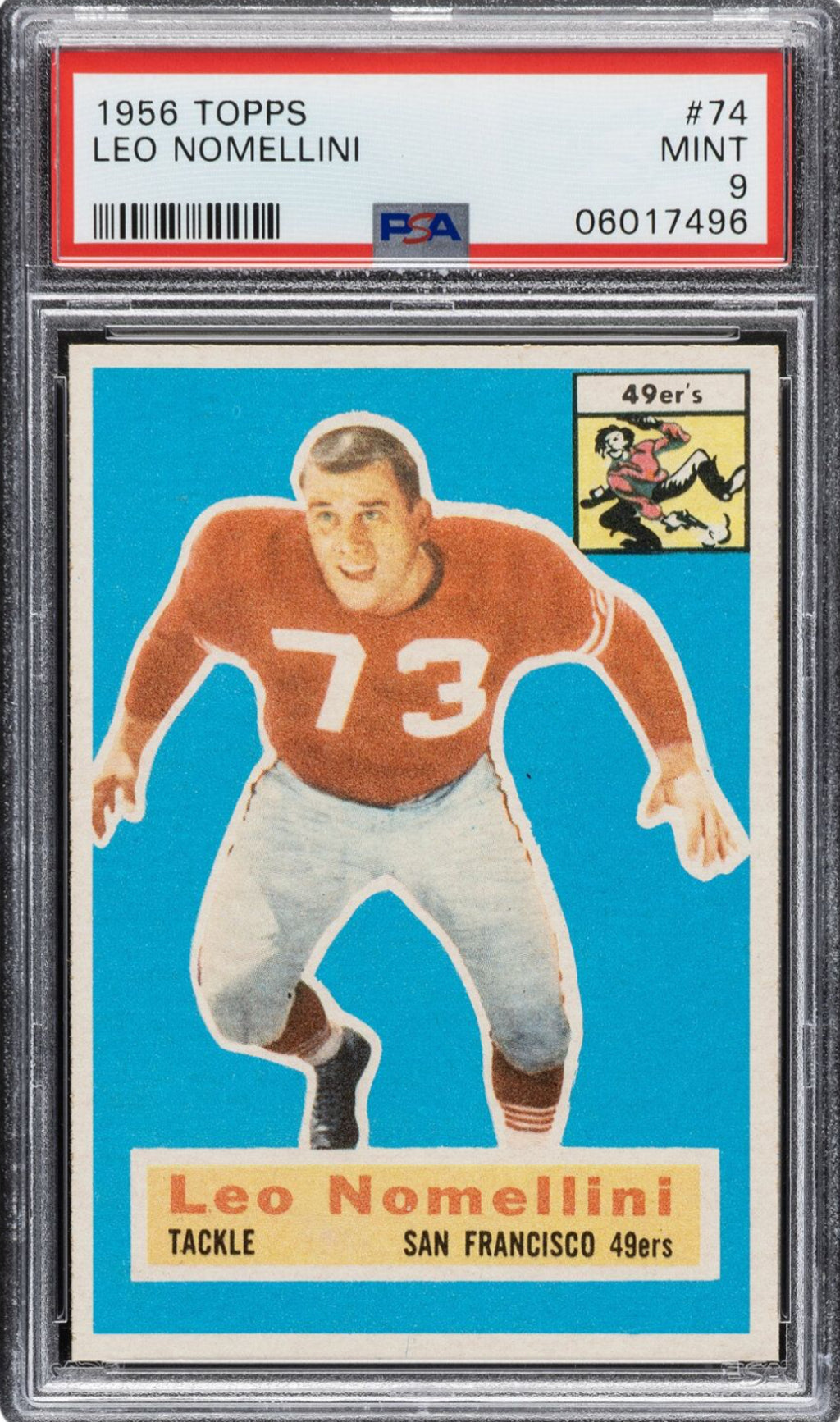 1958 Topps #74 Leo Nomellini PSA 9