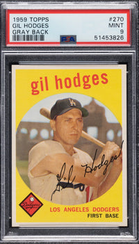 1959 Topps Gray Back #270 Gil Hodges PSA 9