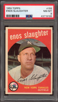 1959 Topps #155 Enos Slaughter PSA NM-MT 8