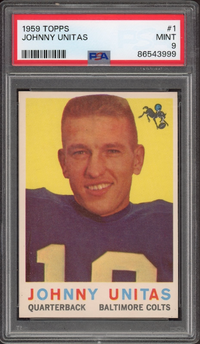 1959 Topps #1 Johnny Unitas PSA MINT 9