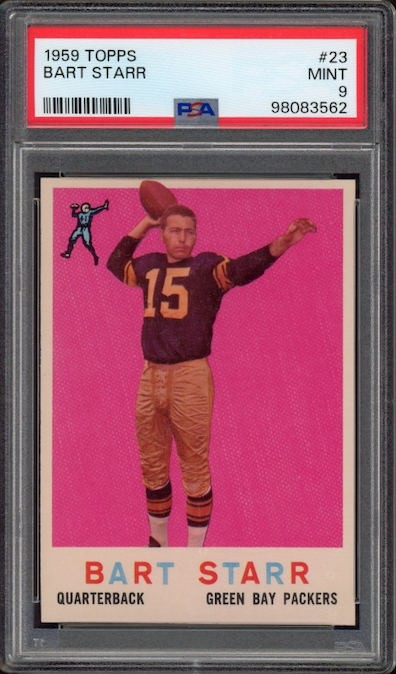 1959 Topps #23 Bart Starr PSA MINT 9