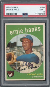 1959 Topps #350 Ernie Banks PSA 9