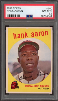 1959 Topps #380 Hank Aaron PSA NM-MT+ 8.5