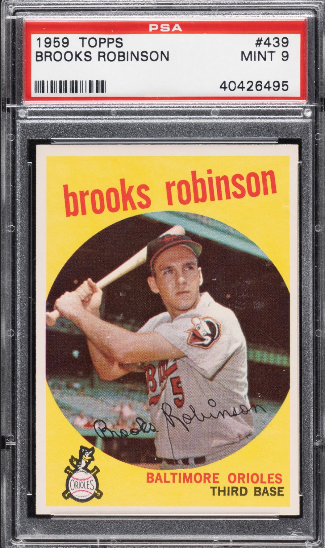 1959 Topps #439 Brooks Robinson PSA 9