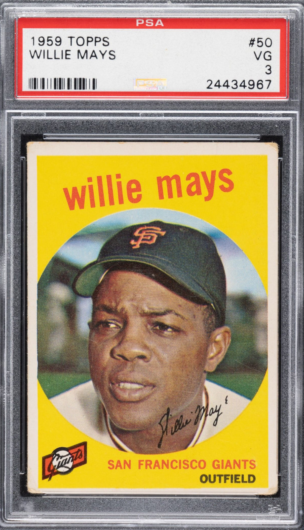 1959 Topps #50 Willie Mays PSA 3