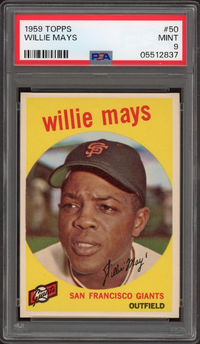 1959 Topps #50 Willie Mays PSA MINT 9