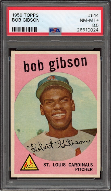 1959 Topps #514 Bob Gibson ROOKIE PSA NM-MT+ 8.5