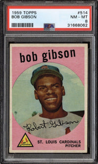 1959 Topps #514 Bob Gibson PSA 8