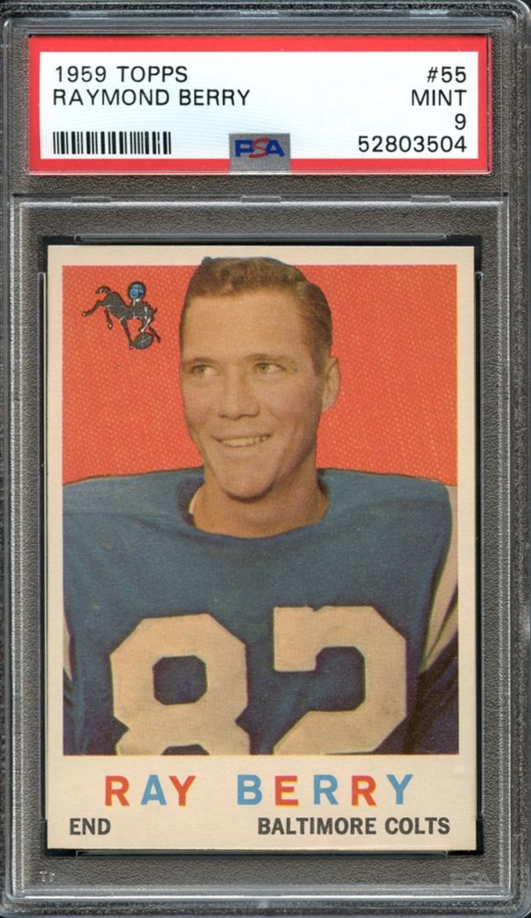 1959 Topps #55 Raymond Berry PSA 9