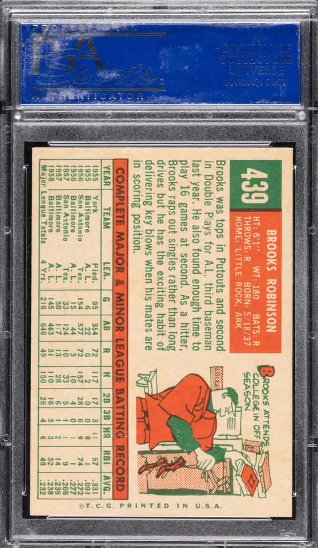 1959 Topps #439 Brooks Robinson PSA 9