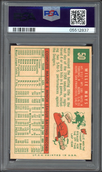 1959 Topps #50 Willie Mays PSA MINT 9